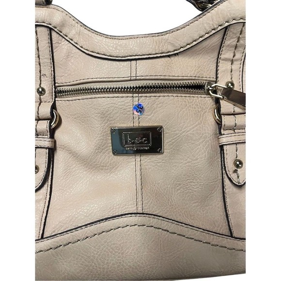 BOC Women's Tan Faux Leather Shoulder Bag with Zip Closure Purse - Picture 2 of 4